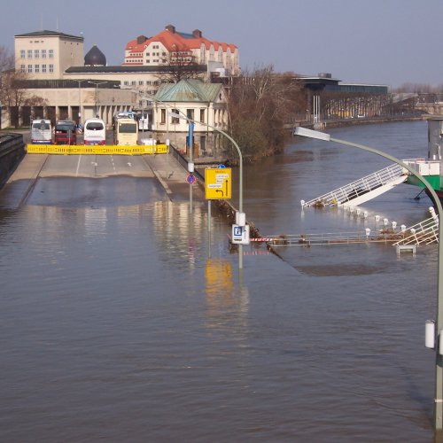 Hochwasser auf der Elbe
