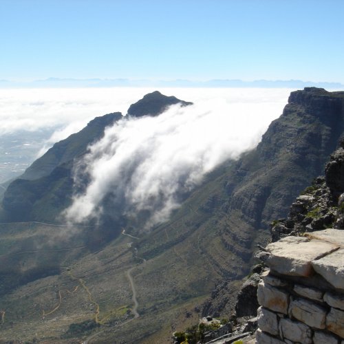 Das Wetter ändert sich schnell am Tafelberg